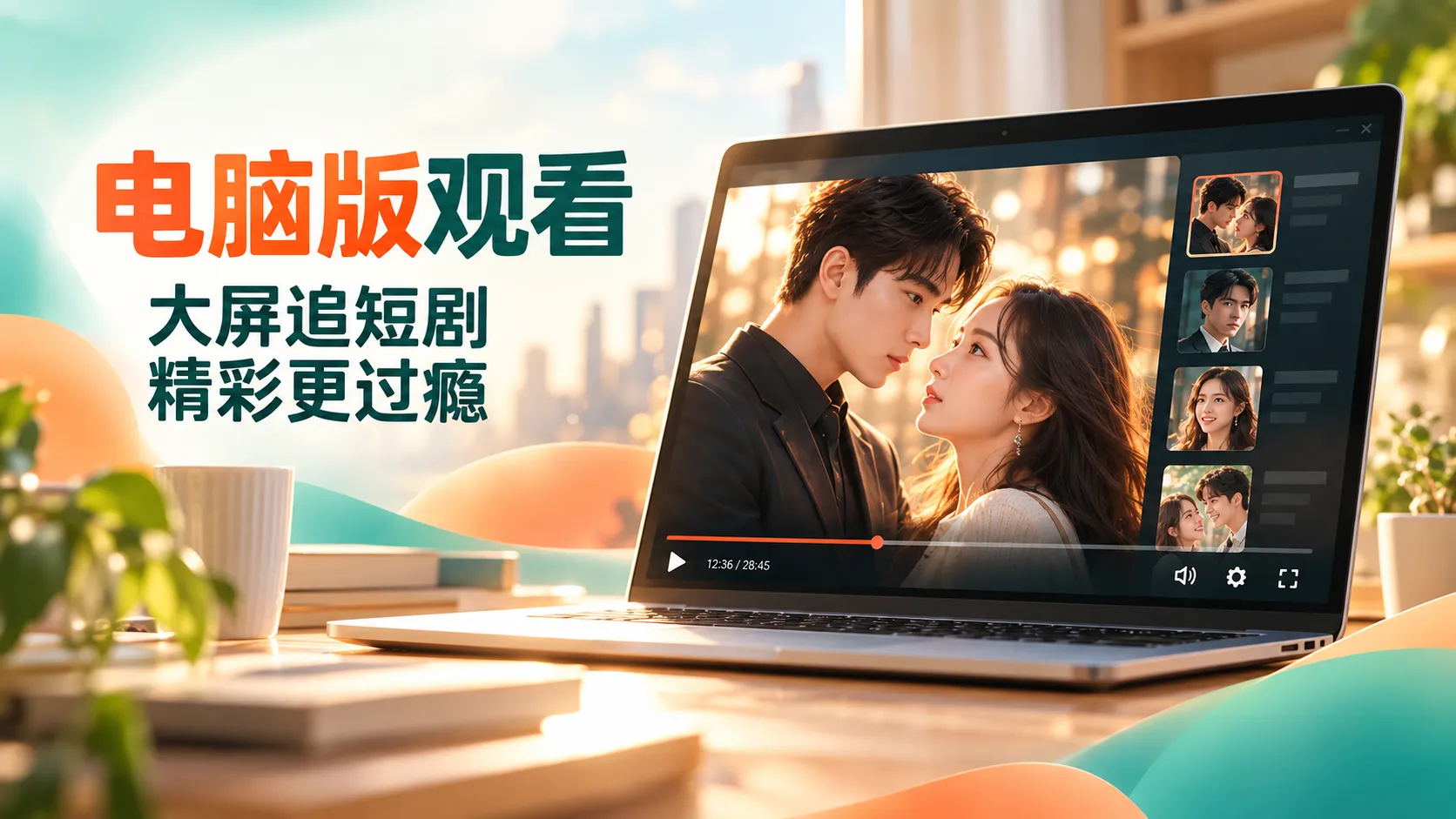 不同题材短剧内容的组合画面