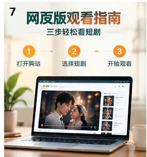 电脑浏览器中查看短剧内容的场景